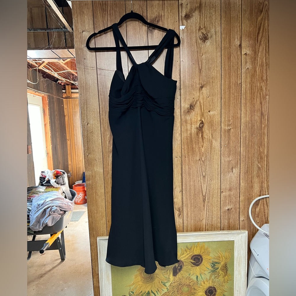 Black strapless dress